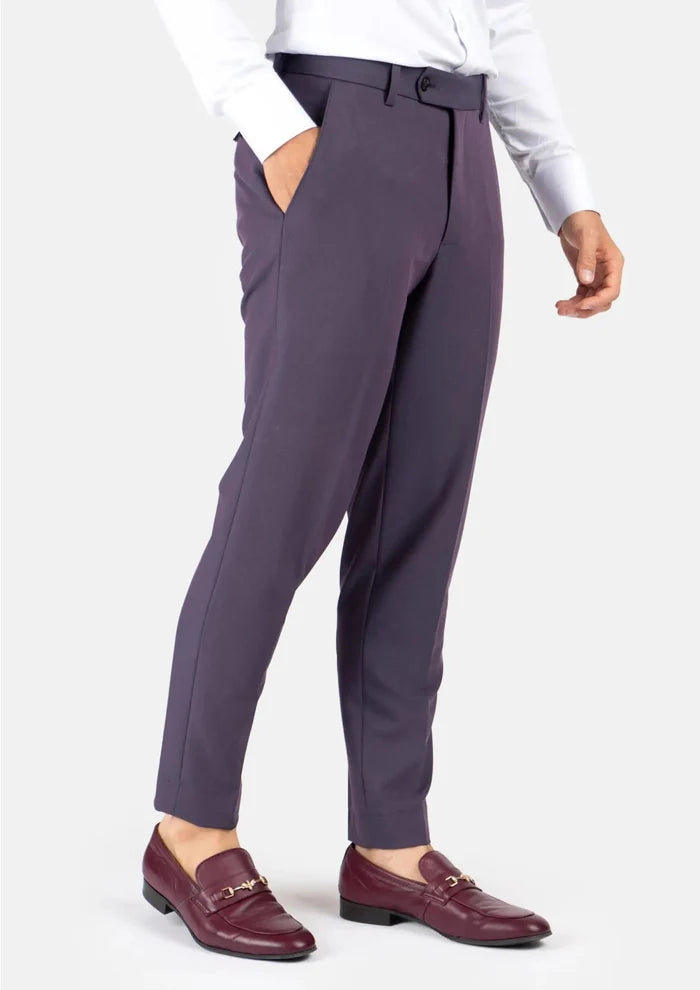 Eminence Purple Stretch Pants - SARTORO