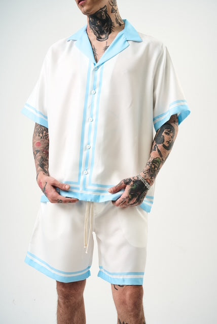 Ensemble Riviera – chemise col cubain boutonnée