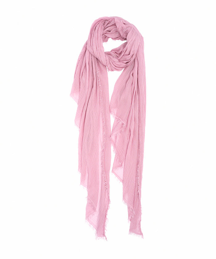 Essential Modal-silk Blend Crinkle Wrap in color dusty rose
