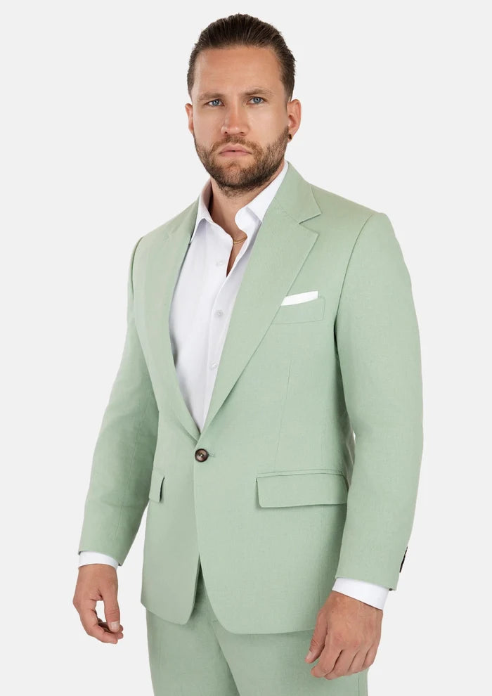 Eldridge Fern Green Linen Suit - SARTORO