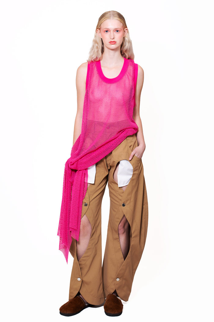 Fishnet Tank-Dress Pink