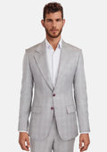 French Gray Checked Ellis Suit - SARTORO