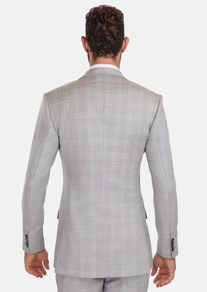French Gray Checked Suit