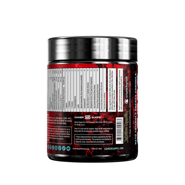 Gamer Supps x Jujutsu Kaisen Cursed Energy - 100 Servings - Gamer Supps
