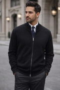 Gilet Noir Double Zip Moulant Homme