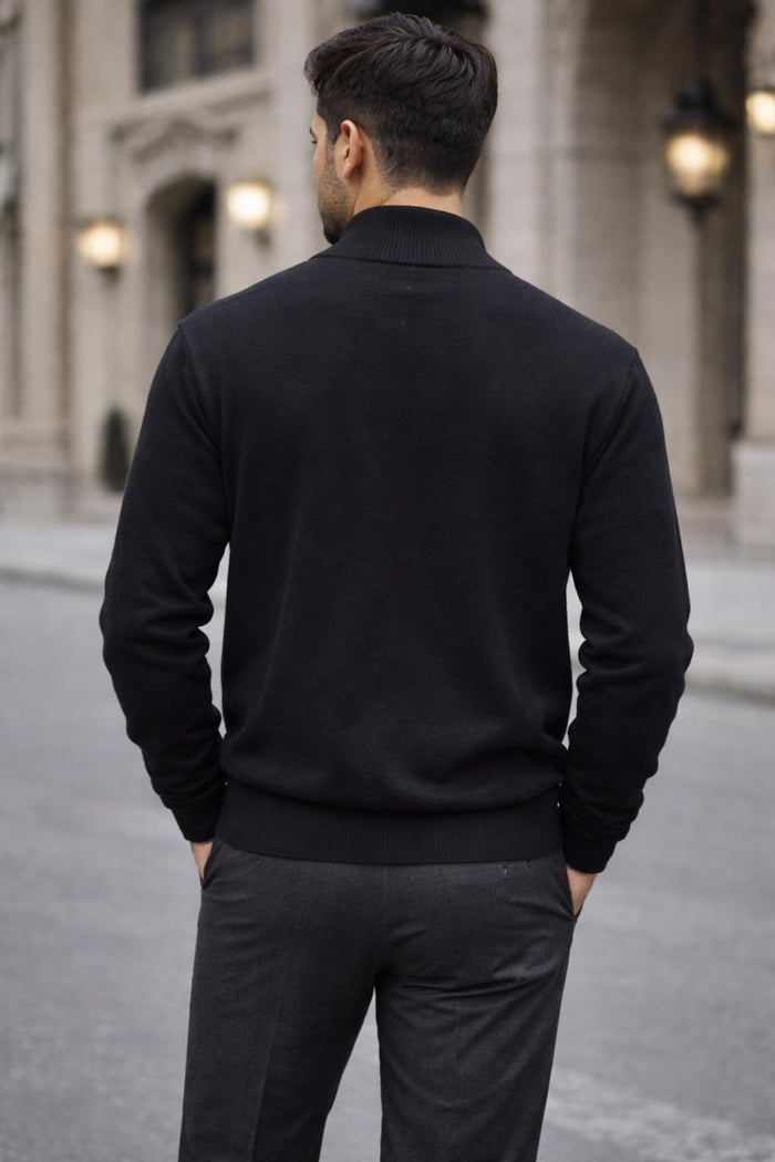 Gilet Noir Double Zip Moulant Homme