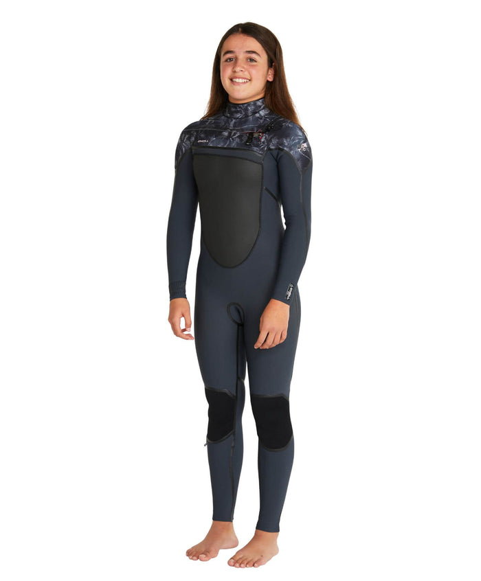 Girl's Psycho Tech 3/2mm Steamer Chest Zip - Gunmetal