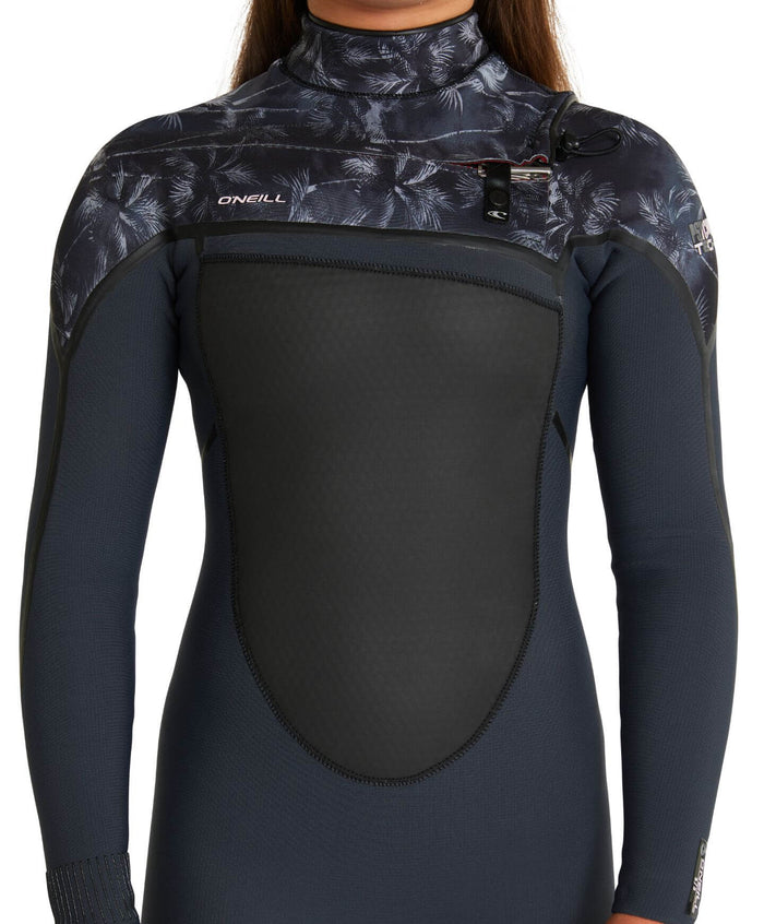 Girl's Psycho Tech 3/2mm Steamer Chest Zip - Gunmetal