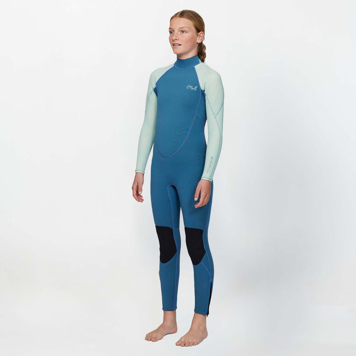 Girl's Reactor 3/2mm Steamer Back Zip - Deep Blue