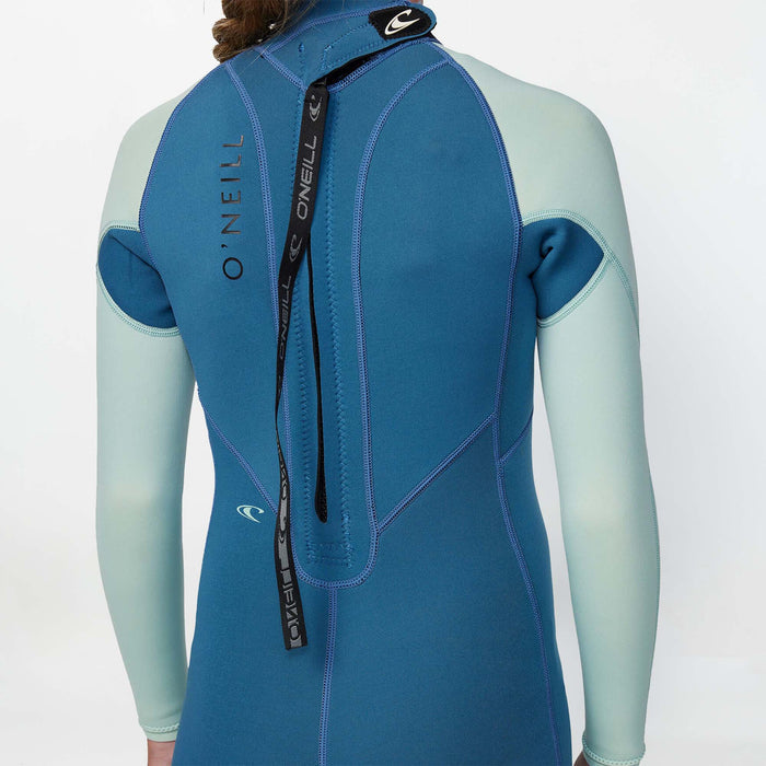 Girl's Reactor 3/2mm Steamer Back Zip - Deep Blue