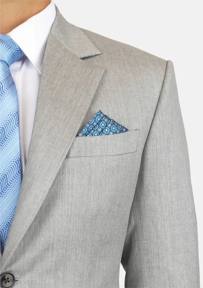 Glacier Grey Twill Suit