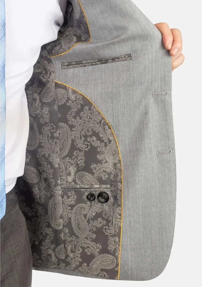 Glacier Grey Twill Suit