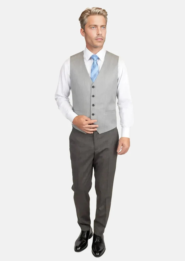 Glacier Grey Twill Vest
