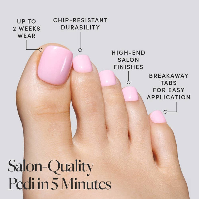 Glamnetic Press On Nails - Think Pink (Toenails)