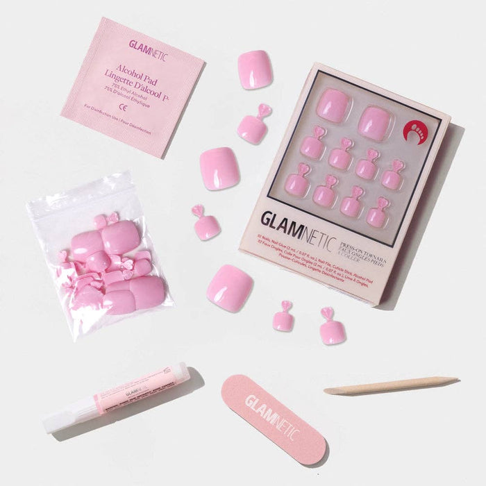 Glamnetic Press On Nails - Think Pink (Toenails)
