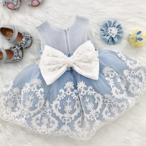 Graceful Sky Blue A-line Tulle Flower Girl Dress, FGS104