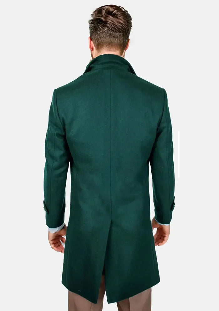 Green Classic Overcoat - SARTORO