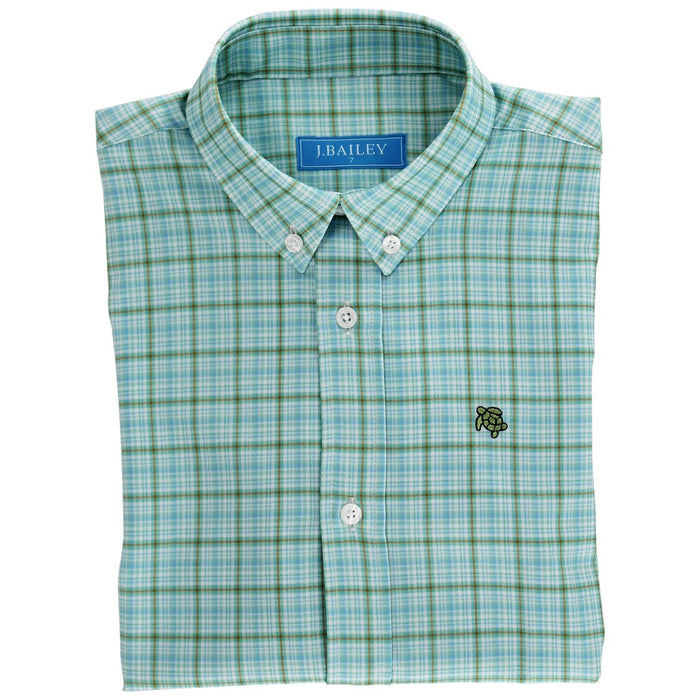 Greenwater Willow Check Performance Button Down