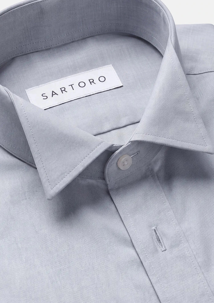 Grey Bamboo Tuxedo Shirt - SARTORO