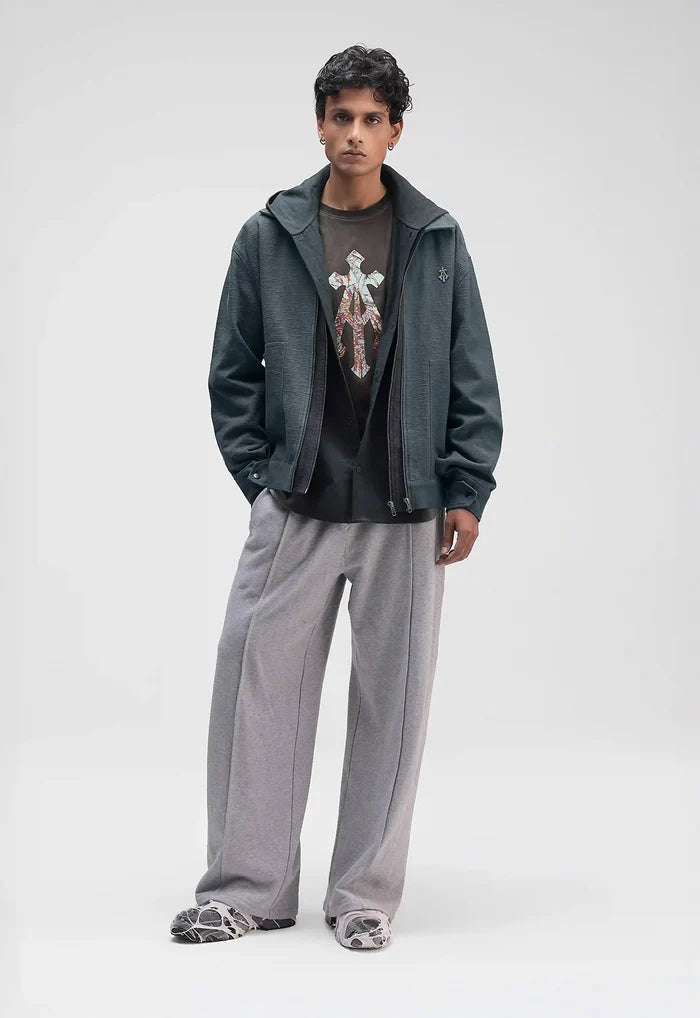 Hand Dyed Panelled Zip Jacket
