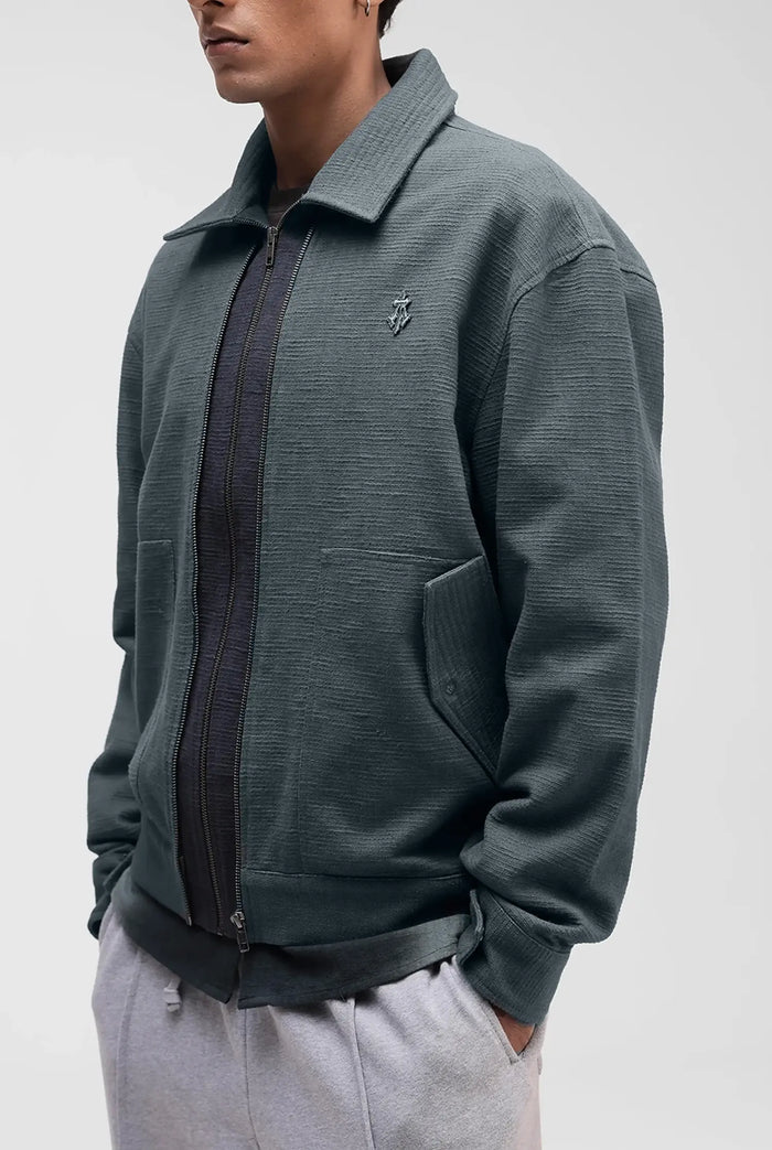 Hand Dyed Panelled Zip Jacket