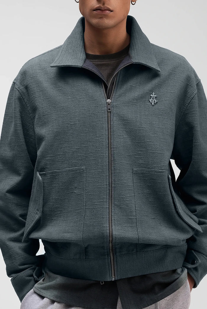 Hand Dyed Panelled Zip Jacket