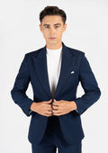 Hudson Navy Crosshatch Suit - SARTORO