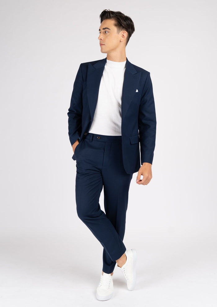 Hudson Navy Crosshatch Suit - SARTORO