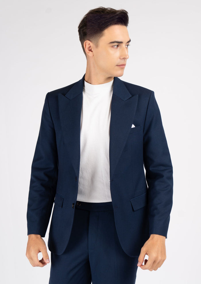 Hudson Navy Crosshatch Suit - SARTORO