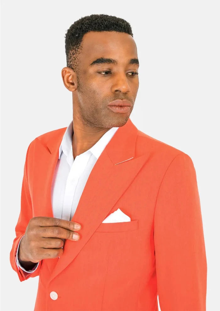 Hudson Orange Stretch Suit - SARTORO