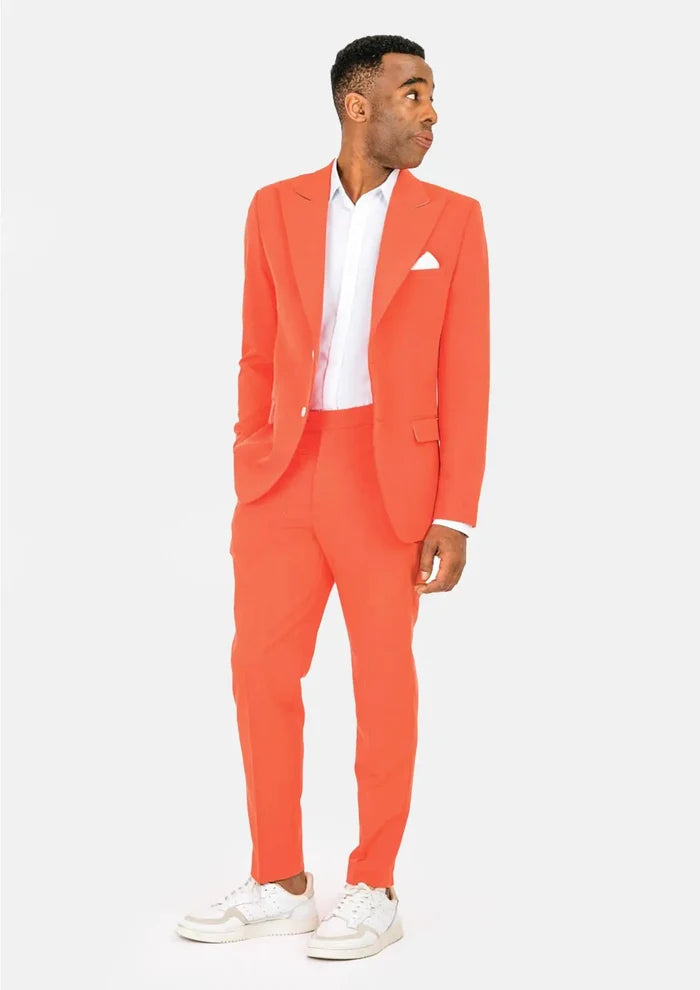 Hudson Orange Stretch Suit - SARTORO