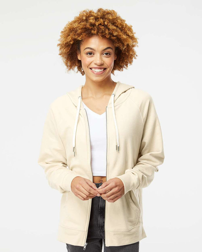 Independent Trading Co. Icon Lightweight Loopback Terry Full-Zip Hooded Sweatshirt | SS1000Z - The Lemon Print & Design Studio