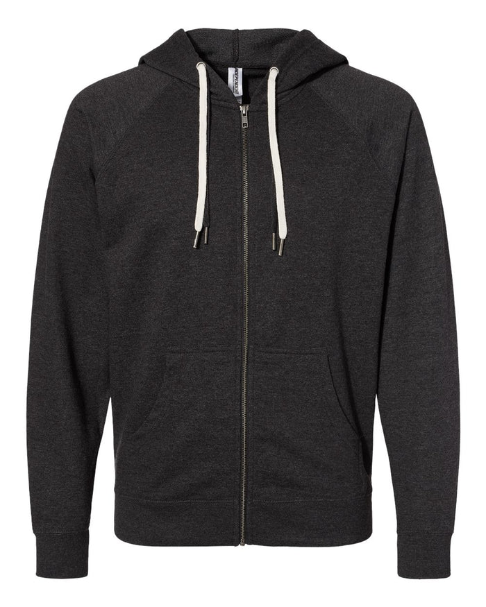 Independent Trading Co. Icon Lightweight Loopback Terry Full-Zip Hooded Sweatshirt | SS1000Z - The Lemon Print & Design Studio
