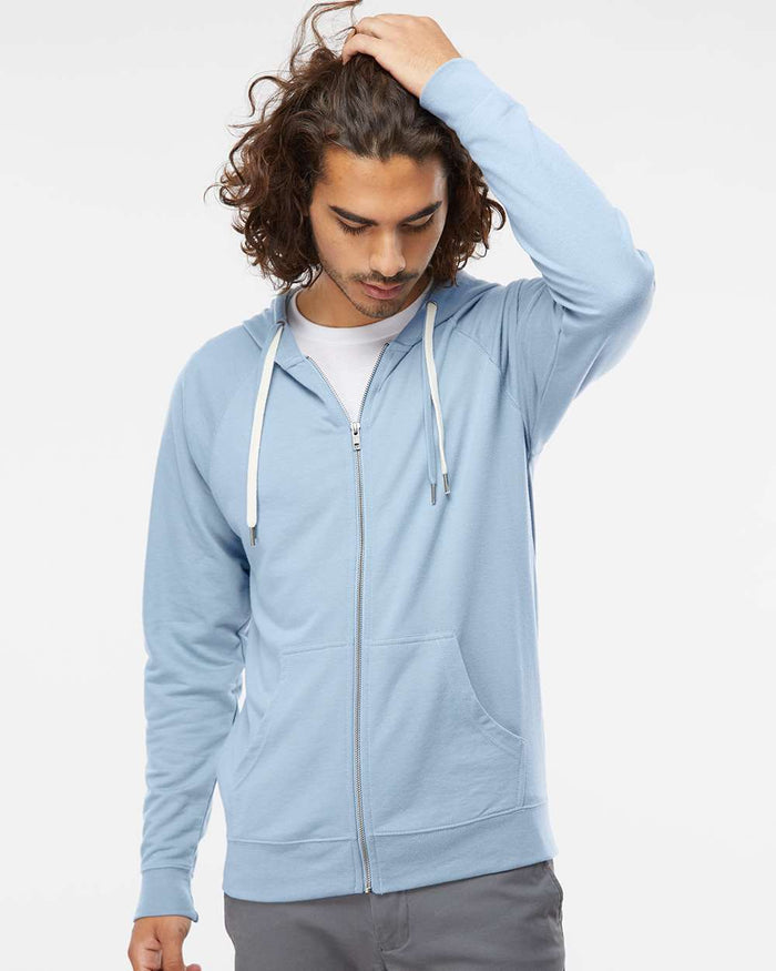 Independent Trading Co. Icon Lightweight Loopback Terry Full-Zip Hooded Sweatshirt | SS1000Z - The Lemon Print & Design Studio