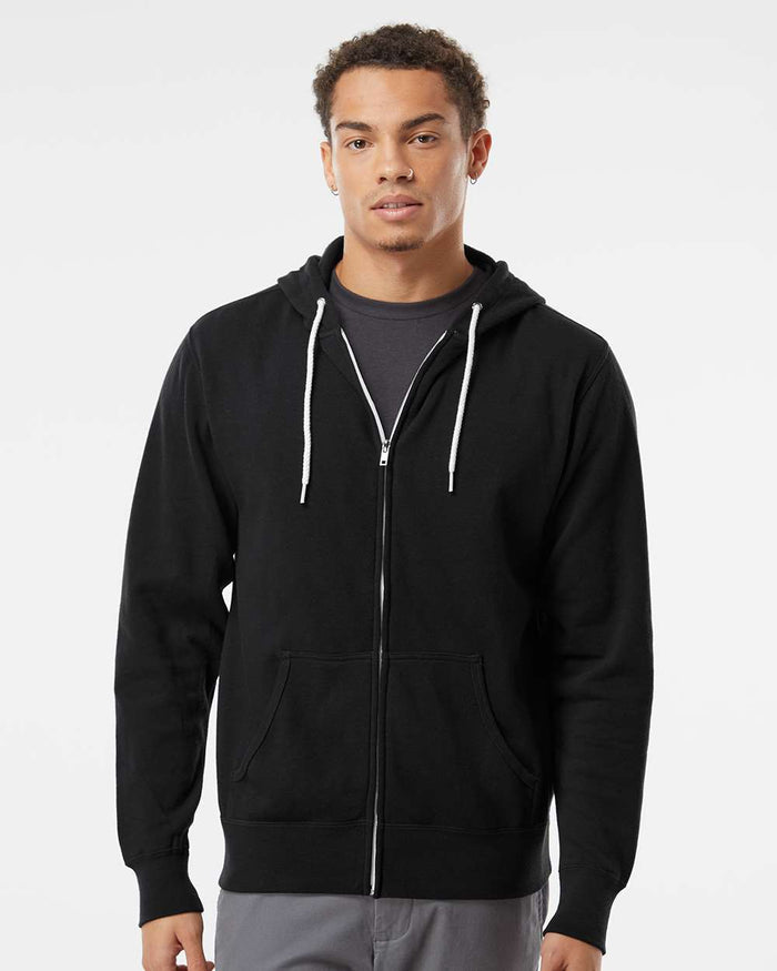 Independent Trading Co. Lightweight Full-Zip Hooded Sweatshirt | AFX90UNZ - The Lemon Print & Design Studio