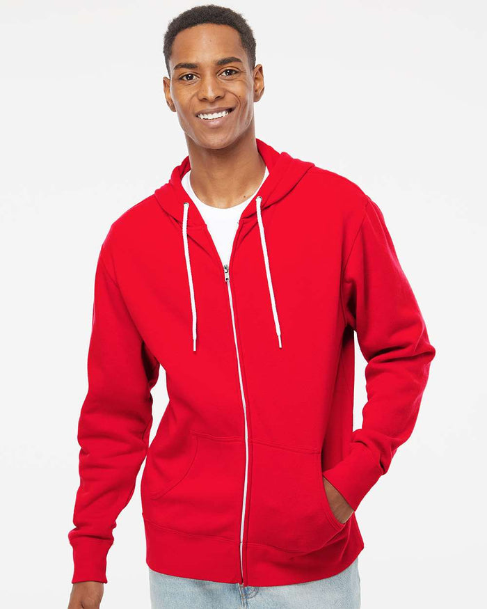 Independent Trading Co. Lightweight Full-Zip Hooded Sweatshirt | AFX90UNZ - The Lemon Print & Design Studio