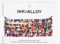 Ink+Alloy Sage 10 Strand Beaded Stretch Bracelet