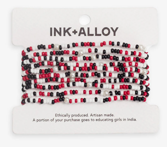 Confetti Blk Wht Red
