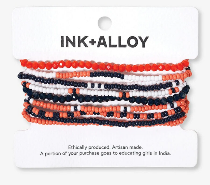 Color Block Navy Orange