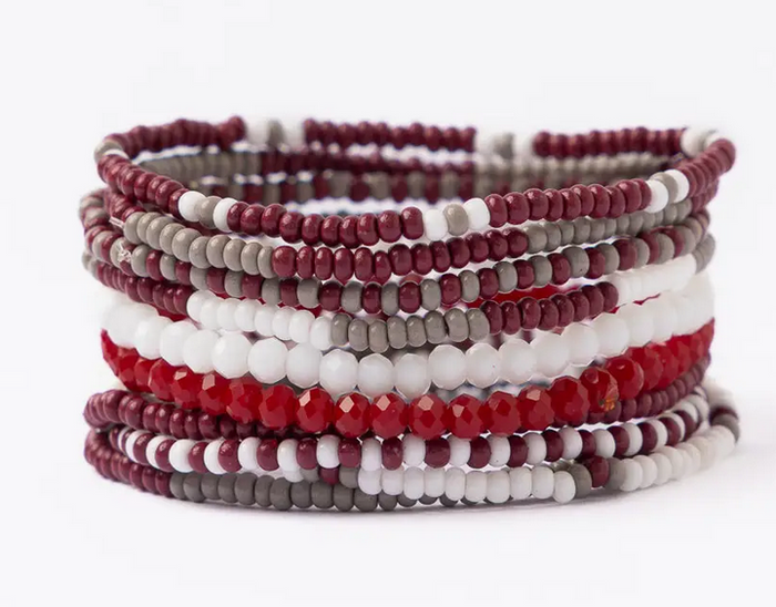 Color Block Maroon Gray