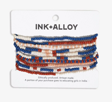 Ink+Alloy Sage 10 Strand Beaded Stretch Bracelet