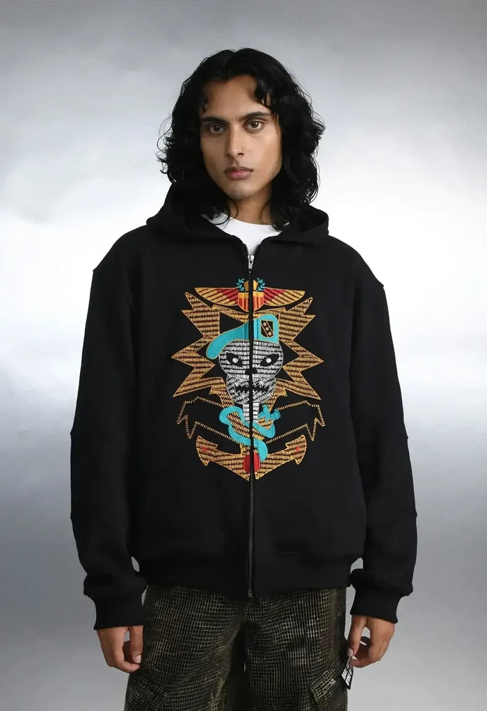 Insignia Embroidered Zip Hoodie