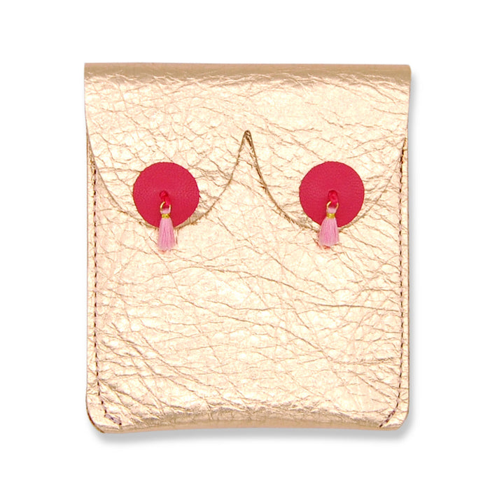 Itty Bitty Leather Coin Pouch - Rose Gold