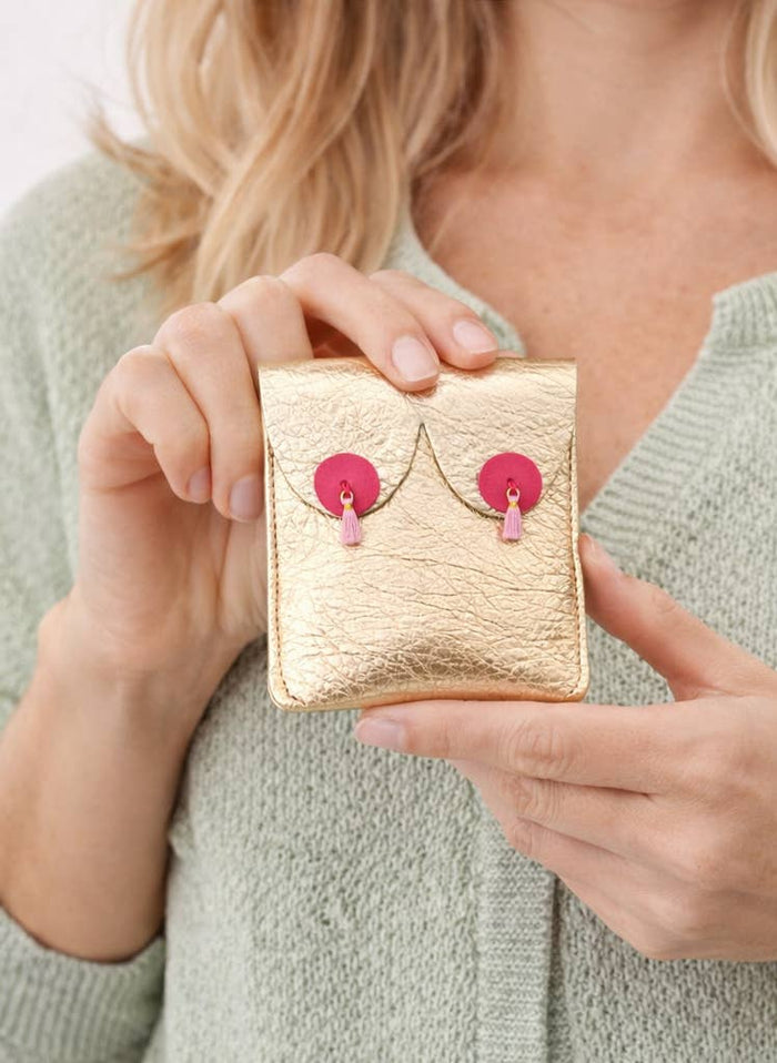 Itty Bitty Leather Coin Pouch - Rose Gold