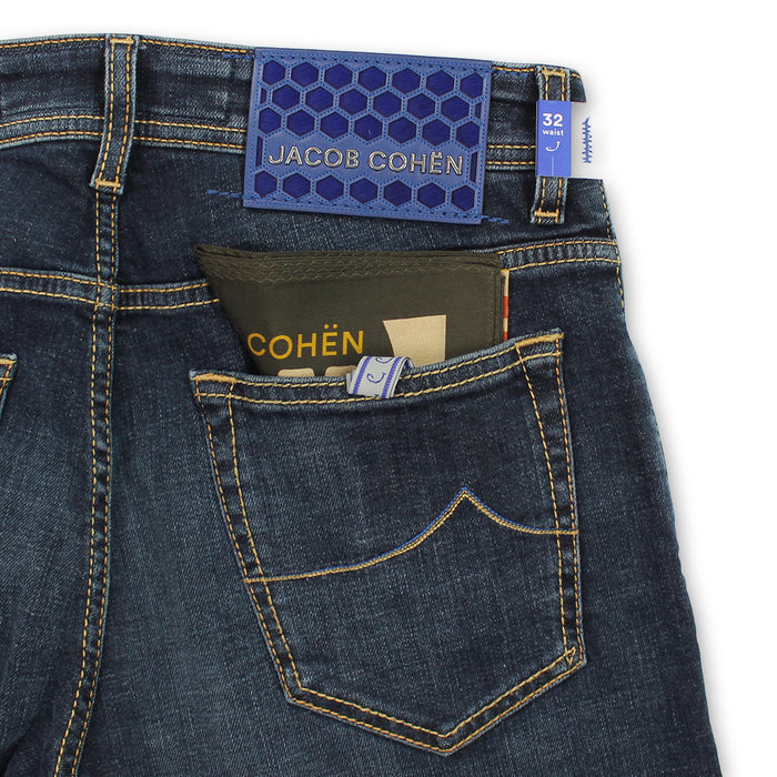 Jacob Cohen - Nick Slim Fit Royal Blue Badge Jeans - Nigel Clare