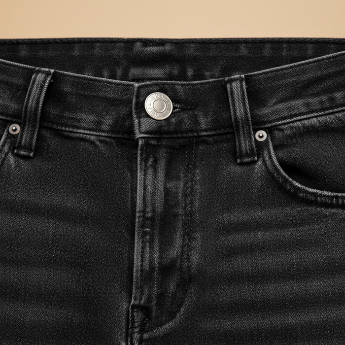 Jean Noir Délavé - Zoom ceinture NØVE