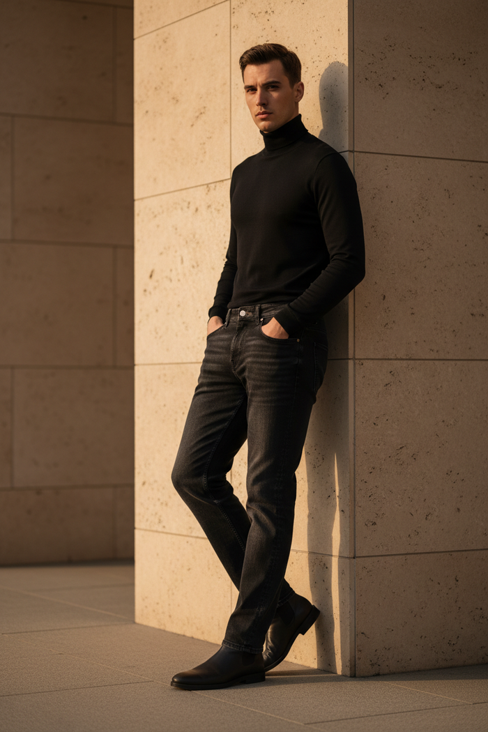 Jean Noir Délavé - Lifestyle NØVE