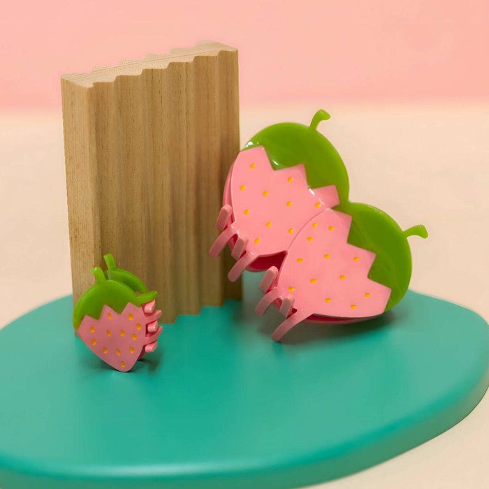 Jenny Lemons Hair Claw Clip - Large Pink Strawberry