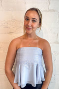 Jocelyn Floral Lace Top, Strapless Top, Going Out Top, Summer Tops, Tops, Adeline Boutique, Dallas Boutique, Lace Tops