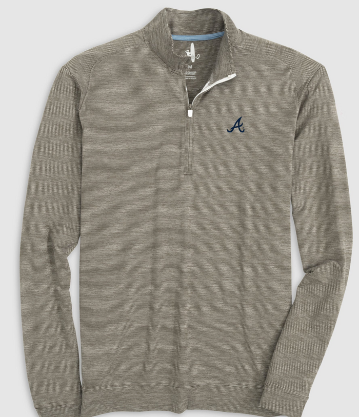 johnnie-O Vaughn BRAVES 1/4 Zip Pullover